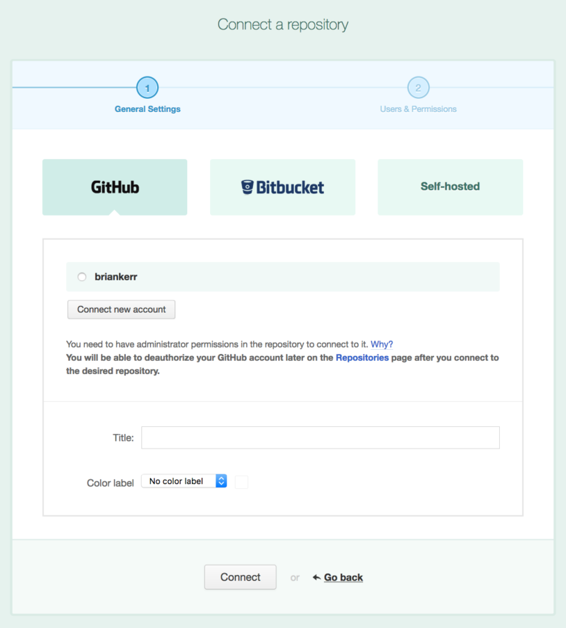 Adding a repository to DeployBot Adding a repository to DeployBot